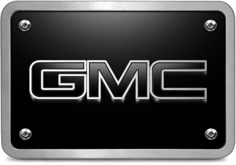 صورة iPick مصنوعة لشعار GMC ثلاثي الأبعاد باللون الأسود على غطاء وصلة سحب من الألومنيوم الخام الأسود مقاس 2 بوصة in Saudi Arabia