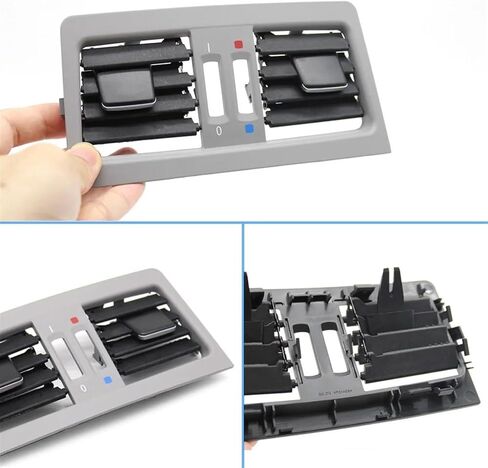 Car Vents Rear AC Vent Grille Air Conditioning Panel Trim Replacement for 3 Series E90 E91 2005-2012 64227210639(Gray)(Gray) in Saudi Arabia