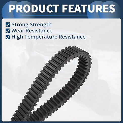 حزام محرك داخلي على شكل حرف V رقم 3211135 لـ Polaris for Ranger Diesel 2011-2014 ألياف مطاطية سوداء مقاومة للاهتراء ومقاومة درجات الحرارة العالية in Saudi Arabia