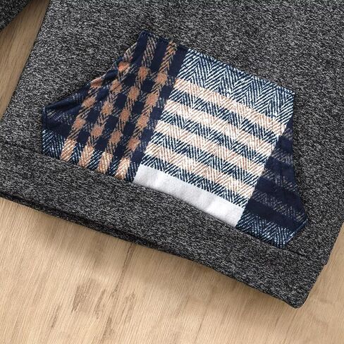 1 Year Old Boy Clothes Fall Winter Baby Boy Clothes Outfits Plaid Button Long Sleeve Hoodie Sweatshirt Pants Sets, Baby Boy Outfit Red Plaid 12-18 Months in Kuwait