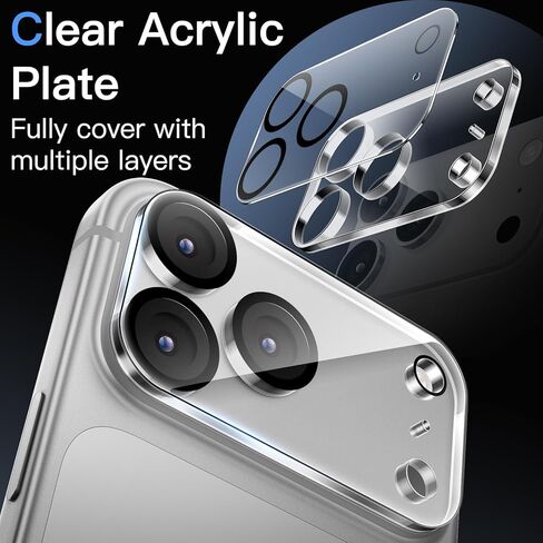 JETech Camera Lens Protector for iPhone 16 Pro 6.3-Inch and iPhone 16 Pro Max 6.9-Inch, 9H Tempered Glass, Anti-Scratch, Case Friendly, Does Not Affect Night Shots, HD Clear, 3-Pack in Saudi Arabia