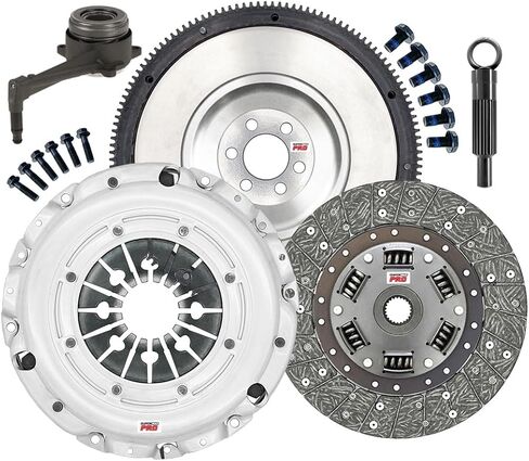 ClutchMaxPRO Heavy Duty OEM Clutch Kit with Flywheel with Slave Cylinder Compatible with VW 2013-2015 Beetle 2010-2015 Golf 2009-15 Jetta 2012-15 Passat TDI 2.0 Turbo Diesel (CP02157HDWSFW-CK) in Saudi Arabia