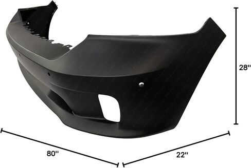 BUMPERS THAT DELIVER - Primered, Front Bumper Cover Fascia Compatible with 2013-2018 RAM 1500 Sport/Express w/Park Assist 13-18, CH1000A12 in Saudi Arabia