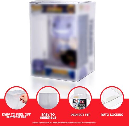 EVORETRO 20-Pack - Funko Pop Protector for 4 Inch POP Figures Such as Shrek, Fallout, Spirit Halloween, Garfield, Wolverine, Deadpool, NBA, Invincible, Stackable 0.45 mm Thick PET Protective Plastic in Kuwait