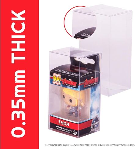 EVORETRO 20-Pack - Funko Pop Protector for 4 Inch POP Figures Such as Shrek, Fallout, Spirit Halloween, Garfield, Wolverine, Deadpool, NBA, Invincible, Stackable 0.45 mm Thick PET Protective Plastic in Kuwait