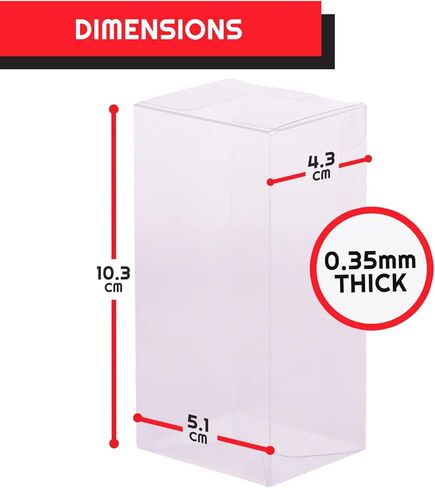 EVORETRO 20-Pack - Funko Pop Protector for 4 Inch POP Figures Such as Shrek, Fallout, Spirit Halloween, Garfield, Wolverine, Deadpool, NBA, Invincible, Stackable 0.45 mm Thick PET Protective Plastic in Kuwait