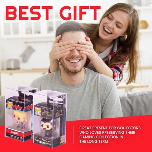 EVORETRO 20-Pack - Funko Pop Protector for 4 Inch POP Figures Such as Shrek, Fallout, Spirit Halloween, Garfield, Wolverine, Deadpool, NBA, Invincible, Stackable 0.45 mm Thick PET Protective Plastic in Kuwait