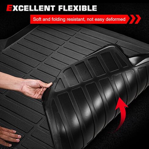 IKON MOTORSPORTS TPE Cargo Trunk Liner، متوافق مع 2025-2026 Polestar Polestar 3، مناسب لجميع الأحوال الجوية حماية شديدة التحمل لصينية صندوق السيارة الخلفي، أسود in Kuwait