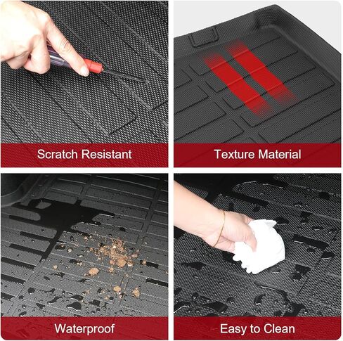 IKON MOTORSPORTS TPE Cargo Trunk Liner، متوافق مع 2025-2026 Polestar Polestar 3، مناسب لجميع الأحوال الجوية حماية شديدة التحمل لصينية صندوق السيارة الخلفي، أسود in Kuwait