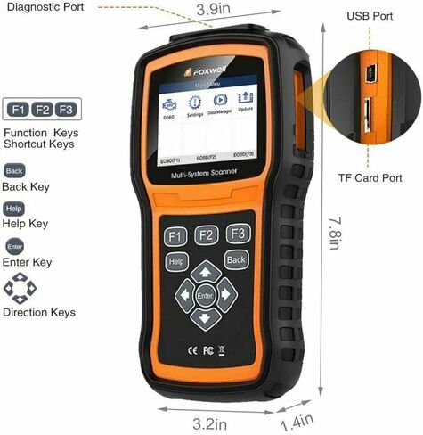 FOXWELL NT530 for Ford - جميع الأنظمة، جميع خدمات الصيانة - أداة مسح تشخيصي ثنائية الاتجاه، ماسح ضوئي OBD2، قارئ رمز السيارات ABS Bleed SRS Airbag SAS TPMS TPS EPB إعادة ضبط الزيت CKP in Saudi Arabia