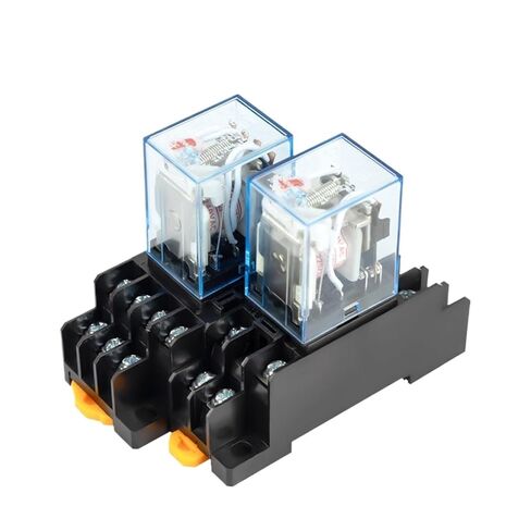1Pcs MY2NJ MY4NJ Small Electromagnetic Relay 5A 8PIN 14PIN Coil Power Relay DC12V DC24V AC110V AC220V with Socket Base DIN Rail(MY4NJ,DC 12V) in Saudi Arabia