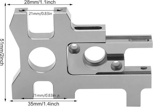 RC Car Motor Mount Holder, Aluminium Alloy Remote Control Car Offs Road Truck Parts Replacement for Hobao ST PRO 1/8 Scale Brushless Conversion in Saudi Arabia