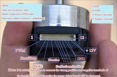 for Nidec 24H Brushless Servo Motor 12V Built-in Drive PWM Speed Regulation 100 Line Encoder in Saudi Arabia