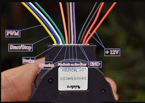 for Nidec 24H Brushless Servo Motor 12V Built-in Drive PWM Speed Regulation 100 Line Encoder in Saudi Arabia