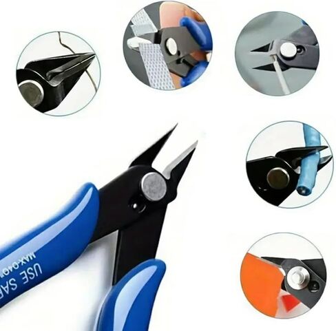 2pcs Chrome Vanadium Steel Industrial Electronic Pliers for Wire Cutting, Trimming Plastic, Durable Model DIY Hand Tool Scissors in Saudi Arabia