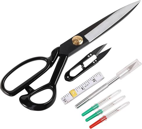 Professional Fabric Scissors, 9 inch Tailor Scissor Heavy Duty - Multi-Purpose Sewing Scissors for Leather Cutting Industrial Sharp Shears Home Office Arts Dressmakers in Saudi Arabia
