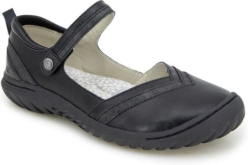 JBU Women's Raven Wide Comfort Casual Classic Mary Jane Flats Fashion Shoes, Taupe Shimmer, 7 in Kuwait