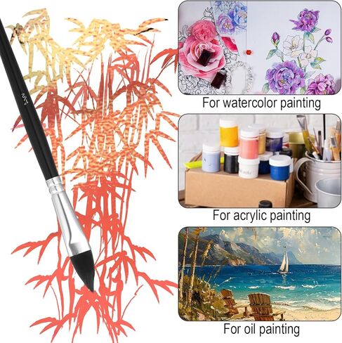 4Pcs Cat Tongue Watercolor Brush Set, Oval Water Color Paint Brushes, Water Color Paint Brushes for Acrylic Painting Floral Petal, Professional Cat Tongue Painting Brush for Artists & Beginners in Saudi Arabia