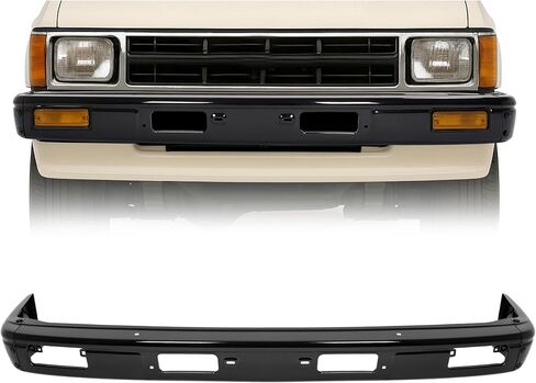 3 قطع شريط وجه المصد الأمامي متوافق مع 1984-1988 Toyota Pickup LN55 LN56 SR5 Base DLX RWD مع فتحات ضوء الضباب واستبدال مكان لوحة الترخيص للفولاذ 5210189102 TO1002106 in Saudi Arabia