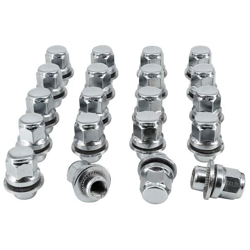 20Pcs 1/2"-20 Chrome Lug Nuts 1/2x20 Wheel Lug Nut Compatible with Jeep Wrangler Grand Cherokee Commander Liberty Ford Explorer Mustang Bronco Most 5 Lug 4 Lug Wheels in Saudi Arabia