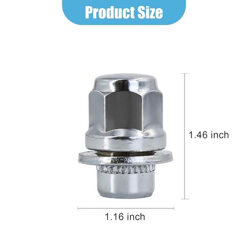 20Pcs 1/2"-20 Chrome Lug Nuts 1/2x20 Wheel Lug Nut Compatible with Jeep Wrangler Grand Cherokee Commander Liberty Ford Explorer Mustang Bronco Most 5 Lug 4 Lug Wheels in Saudi Arabia