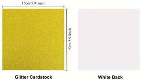 20Pcs Fantasy Themed Glitter Cardstock, Assorted Colors, Premium Quality for Crafts & DIY Projects,5.91inX5.91in in Saudi Arabia