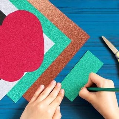 20Pcs Fantasy Themed Glitter Cardstock, Assorted Colors, Premium Quality for Crafts & DIY Projects,5.91inX5.91in in Saudi Arabia