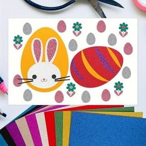 20Pcs Fantasy Themed Glitter Cardstock, Assorted Colors, Premium Quality for Crafts & DIY Projects,5.91inX5.91in in Saudi Arabia