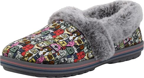 Skechers Women's BOBS Too Cozy - Little Spoon Slipper, Grey/Multi, 10M in Saudi Arabia