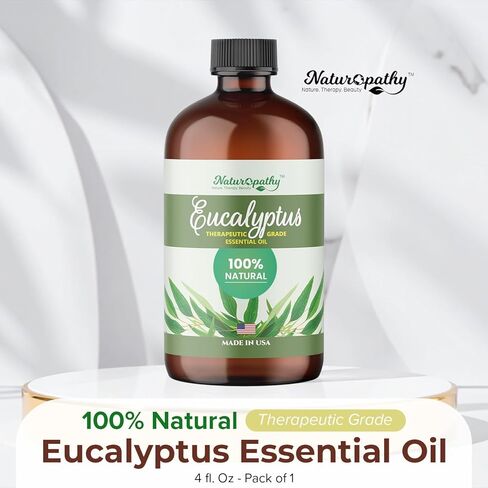 Naturopathy Eucalyptus Essential Oil, Therapeutic Grade, Premium Quality Perfect for Aromatherapy (4 fl oz) in Kuwait