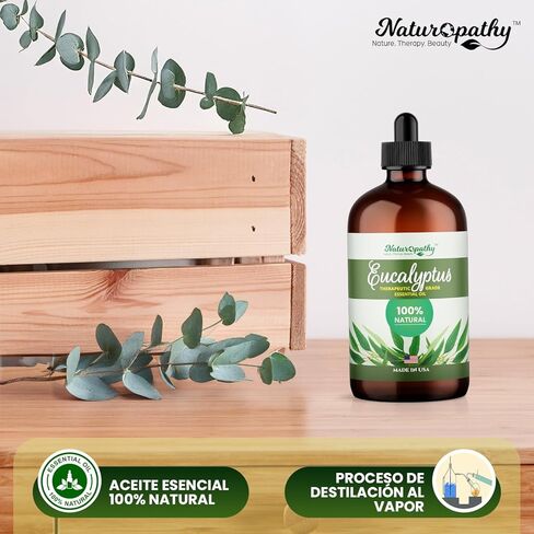 Naturopathy Eucalyptus Essential Oil, Therapeutic Grade, Premium Quality Perfect for Aromatherapy (4 fl oz) in Kuwait