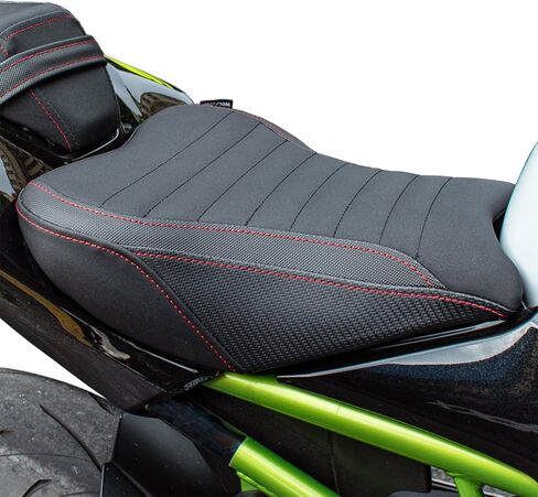 مقعد مريح للسائق الأمامي للدراجة النارية مناسب لـ Kawasaki Z900 2017 2018 2019 2020 2021 2022 2023 2024، وسادة جلدية لراكبي الدراجات النارية منفردة، باللون الأسود in Kuwait