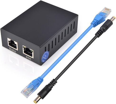 Gigabit POE Splitter 5V 4A POE to 5.5x2.1mm DC and RJ45 Adapter Splitter IEEE 802.3af/at Standard Compliant 10,100,1000Mbps Power Over Ethernet Splitter Adapter for PTZ IP Cameras in Kuwait