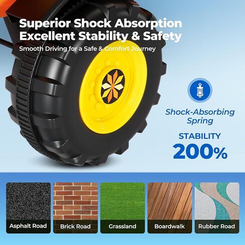 جرار ركوب 24 فولت XL مع مقطورة قابلة للإمالة والفصل، محركات 2 × 80 وات، مقابض قابلة للتعديل، إطارات EVA، للأمام والخلف، حزام أمان، جهاز تحكم عن بعد - إصدار Farm Harvest in Kuwait