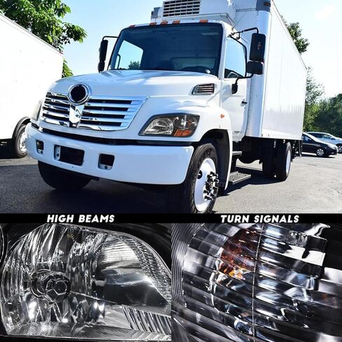 Headlight fit for 2011+ Hino 238 258 268 338 Truck Right Passenger Side Gray Housing Headlamp in Saudi Arabia