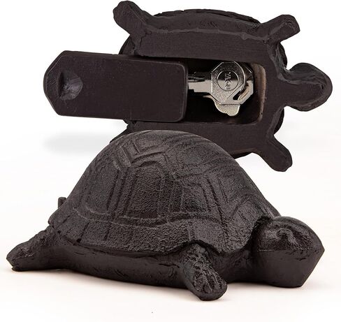 BarGifts إخفاء مفتاح خارجي مزيف لمفتاح الصخور المخفي مظهر السلحفاة للحديقة أو الفناء، صندوق تخزين سري لمفاتيح الغيار المخفية الآمنة - ديكور الحديقة - مفتاح مخفي في الهواء الطلق في الصخور - متوسط in Kuwait