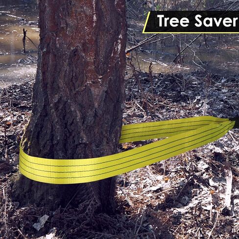 3" x 8ft Tree Saver Strap, 30,000 Pound Capacity Tow Straps Heavy Duty with Loops Recovery Strap for Truck, Winch, Emergency Off-Road in Saudi Arabia