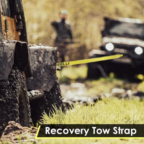 3" x 8ft Tree Saver Strap, 30,000 Pound Capacity Tow Straps Heavy Duty with Loops Recovery Strap for Truck, Winch, Emergency Off-Road in Saudi Arabia