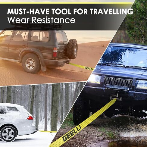 3" x 8ft Tree Saver Strap, 30,000 Pound Capacity Tow Straps Heavy Duty with Loops Recovery Strap for Truck, Winch, Emergency Off-Road in Saudi Arabia