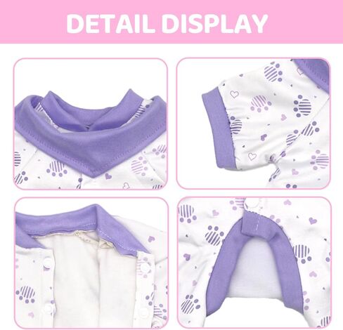 مجموعتان من ملابس الدمى وإكسسواراتها للدمى مقاس 20-22 بوصة، 8 قطع ملابس بما في ذلك بذلة وحفاضات الدمى ومنديل الرأس والأحذية in Kuwait