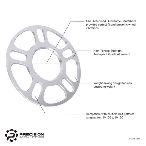 StanceMagic - 5mm Hubcentric 5x114.3 and 5x120 Wheel Spacers (64.1mm Bore) Compatible with Acura Honda ILX RL RSX TLX TL TSX MDX RLX Accord Civic Element Prelude S2000 CR-Z - 2pcs in Saudi Arabia