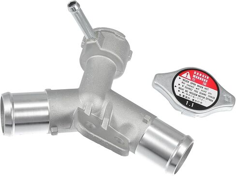 Motoforti No.1650221080/1640136020 Aluminum Engine Radiator Filler Neck with Fully Sealed Cap for Toyota Yaris/Upper Radiator Coolant Filler Neck Water Pipe W/Fill Cap / 1Set Long-lasting in Saudi Arabia