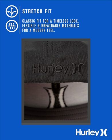قبعات Hurley للرجال - قبعة بيسبول One & Only Flexfit - قبعات مناسبة للرجال (S-XL)، مقاس صغير-متوسط، أزرق داكن in Saudi Arabia