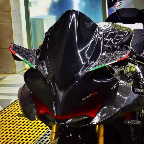 ل GSX-8R GSX 8R GSX8R 2023 2024 2025 مرآة الرؤية الخلفية لجناح الرياح مرآة الرؤية الخلفية للدراجة النارية مرآة جناح الدراجة النارية مرآة جناح الرياح عاكس مرآة مخفية (نسيج ألياف الكربون) in Kuwait