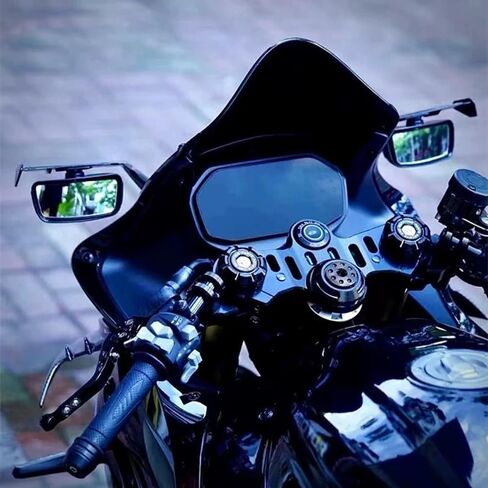 ل GSX-8R GSX 8R GSX8R 2023 2024 2025 مرآة الرؤية الخلفية لجناح الرياح مرآة الرؤية الخلفية للدراجة النارية مرآة جناح الدراجة النارية مرآة جناح الرياح عاكس مرآة مخفية (نسيج ألياف الكربون) in Kuwait