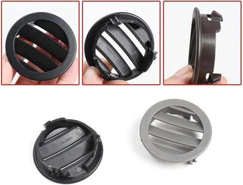 Car Vents Car Dashboard Console Air Conditioning Vents Trim Covers for Benz E Class W212 E260 200 300 2009-2015 2126804587(Gray Left)(Brown,Right) in Saudi Arabia