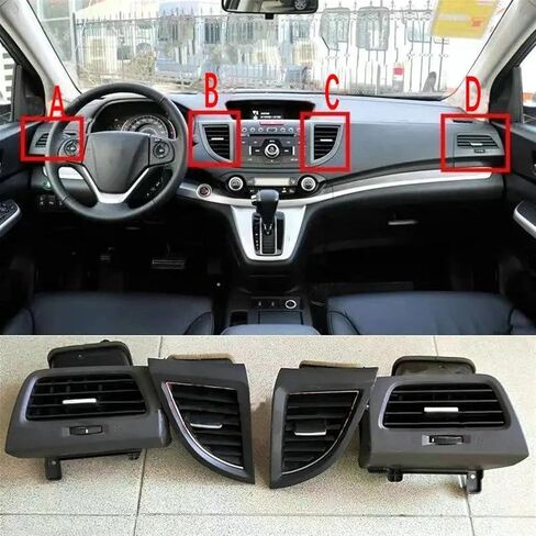 Car Vents Car Replacement Parts for CRV 2012-2014 Instrument Panel Air Conditioning Vents Cold Air Outlet Left Right Middle(Left)(Middle Right) in Kuwait