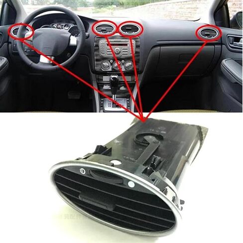 Car Vents Car Dashboard Air Vent Nozzle for MK2 2005-2013 Air Conditioning Outlet Decoration Caps(Silver)(Silver) in Saudi Arabia
