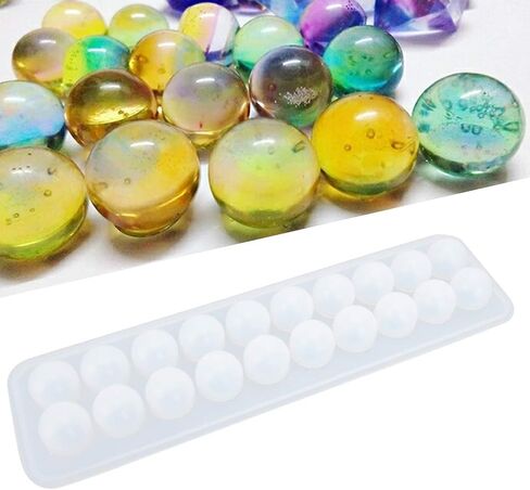 Silicone Ball Mold for Jewelry Making, DIY Pendant Craft with Dried Flowers, 15mm Sphere Mold for Resin Keychains & Clothing Decor in Saudi Arabia