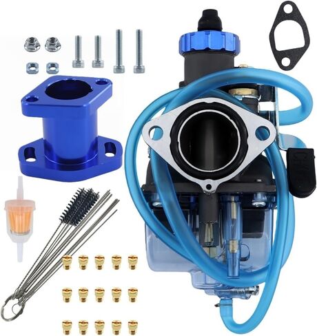الأداء VM22 26mm Carburator Carb for Predator 212cc 196cc Coleman CT200U BT200X Mini Bike KT196 Go Kart GX160 GX200 6.5hp استنساخ المحرك مع مشعب السحب (أحمر) in Kuwait